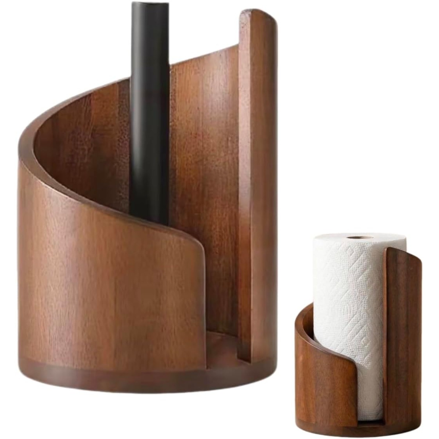 Home Bathroom Paper Towel Dispenser - Natural Wood Kitchen Paper Towel Holder