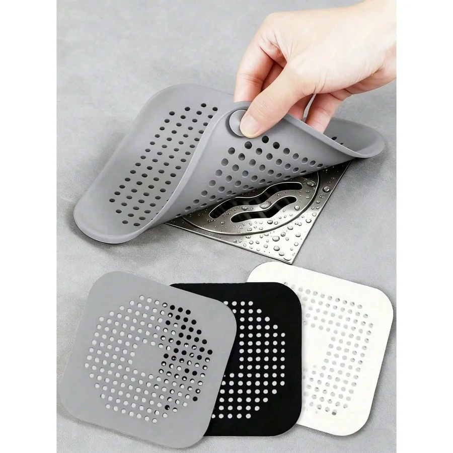Home Bathroom Accessories - 5pcs Hair Catcher Drain Covers, Shower