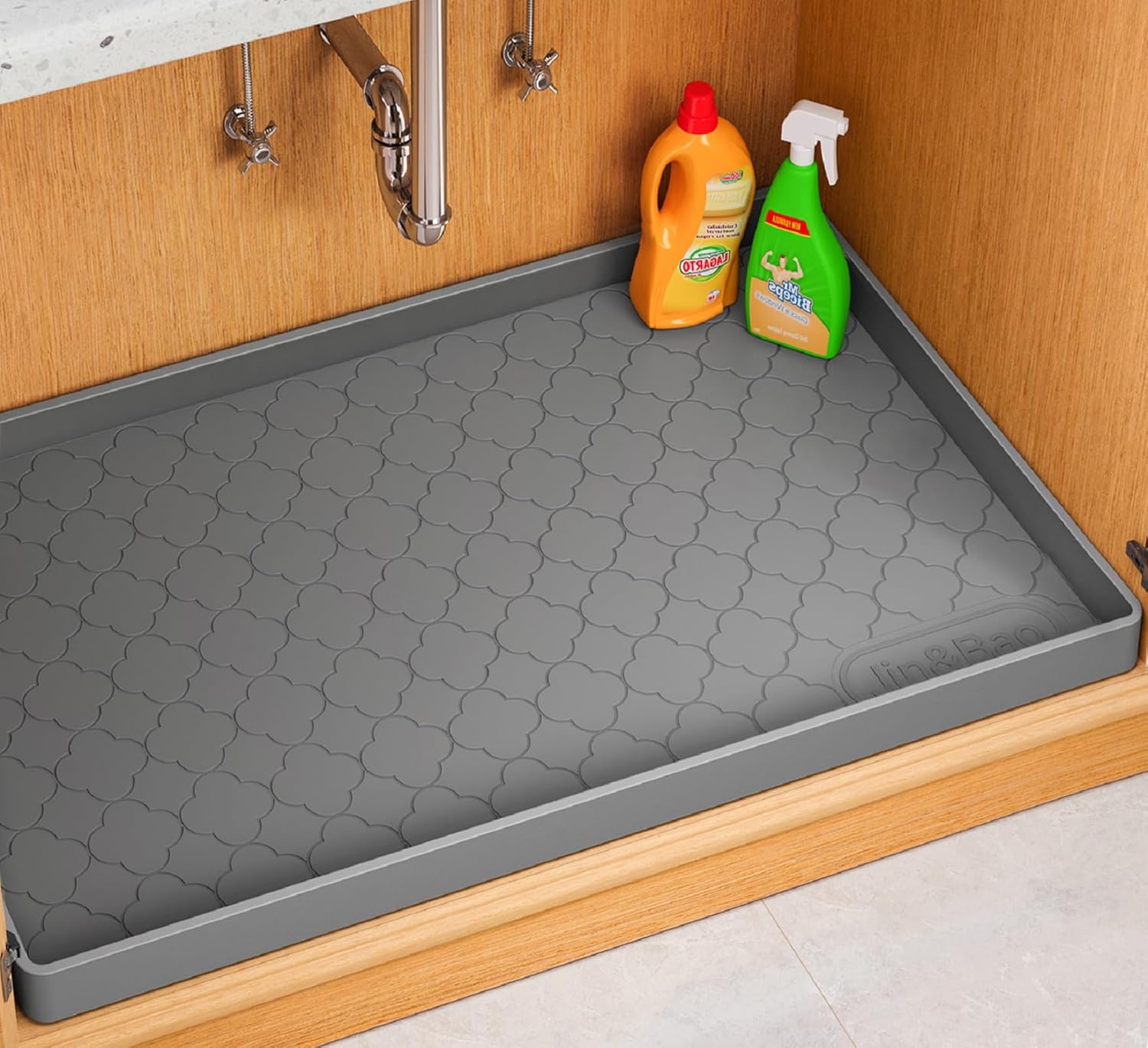 Home Essentials Bathroom Cabinet - Waterproof Under Sink Mat 34