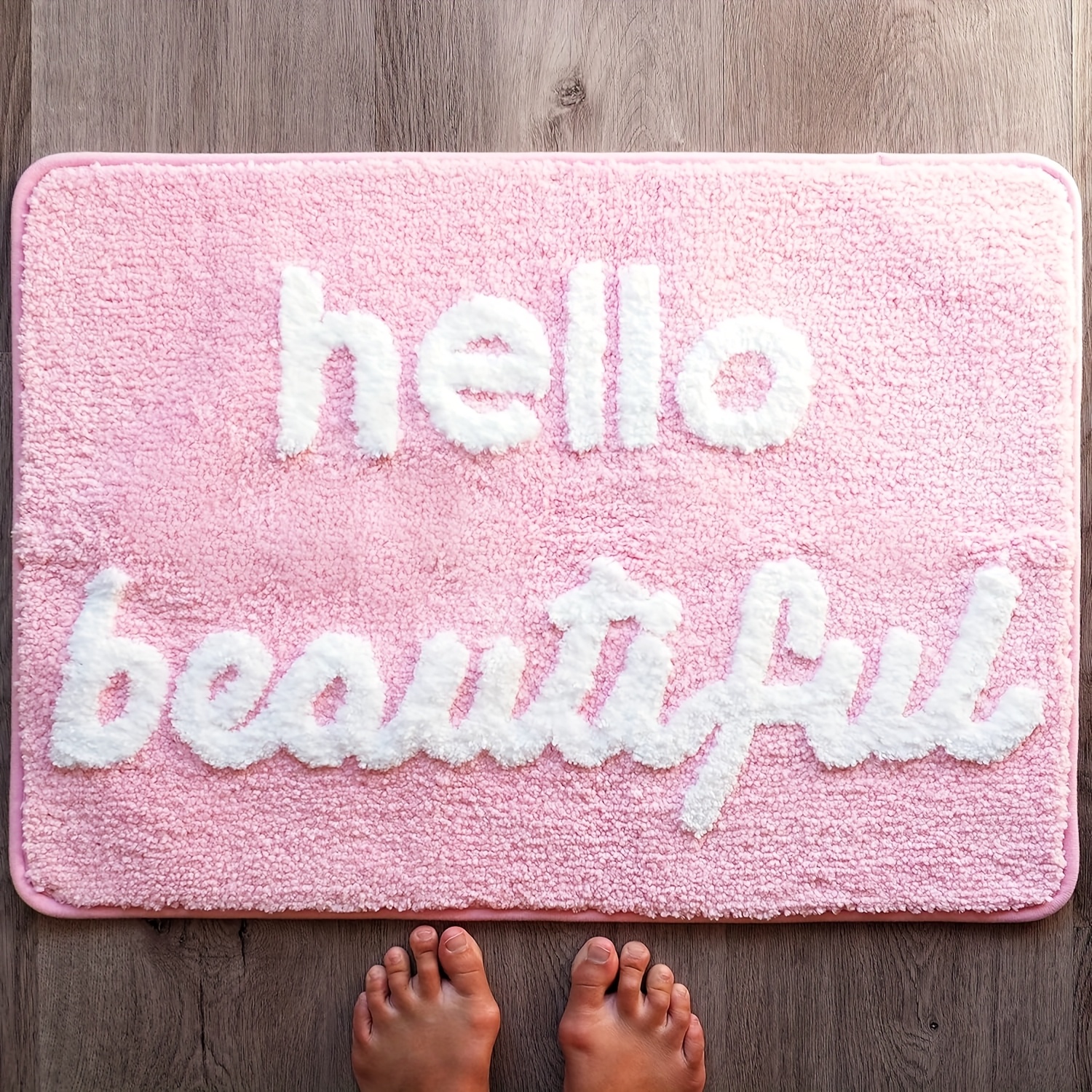 Home Goods Bathroom Mats - 1pc, Hello Beautiful Non-slip Bathroom Mat,