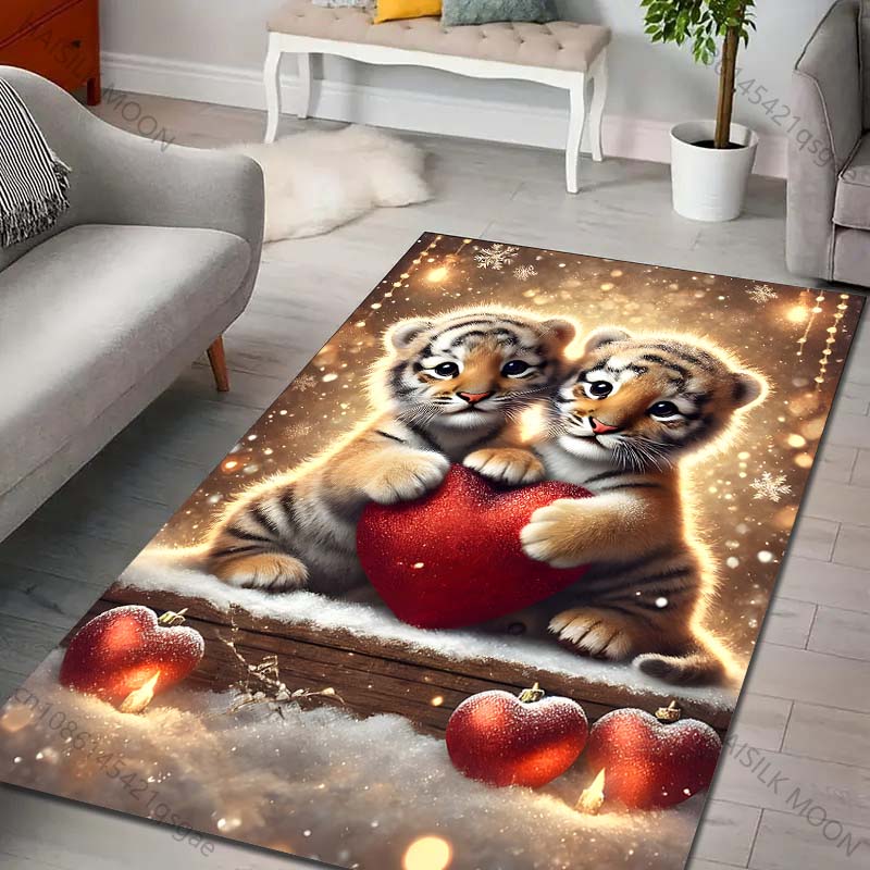 Two Cute Little Tigers Carpet  - Home Bathroom With Two Toilets avis et prix