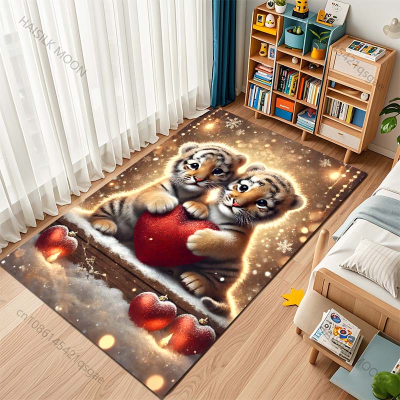 Two Cute Little Tigers Carpet  - Home Bathroom With Two Toilets avis et prix