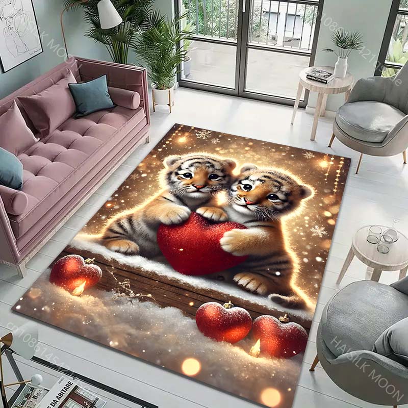 Two Cute Little Tigers Carpet  - Home Bathroom With Two Toilets avis et prix