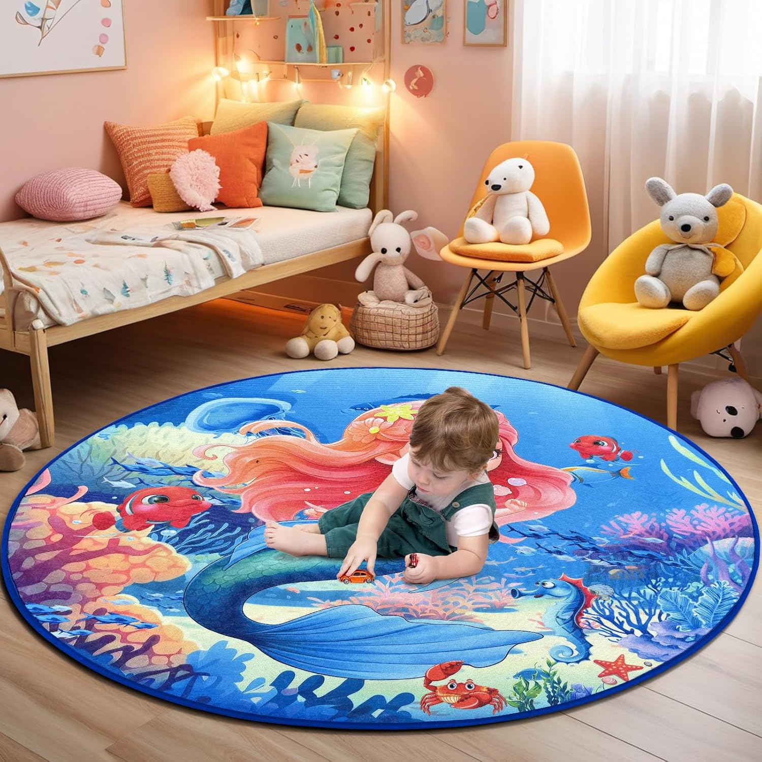 Mermaid Underwater Scene Round - Home Bathroom Scene avis et prix