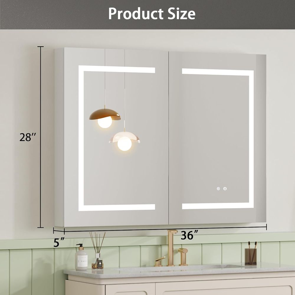 LED Medicine Cabinet with Mirr - Home Outlet Bathroom Mirrors avis et prix