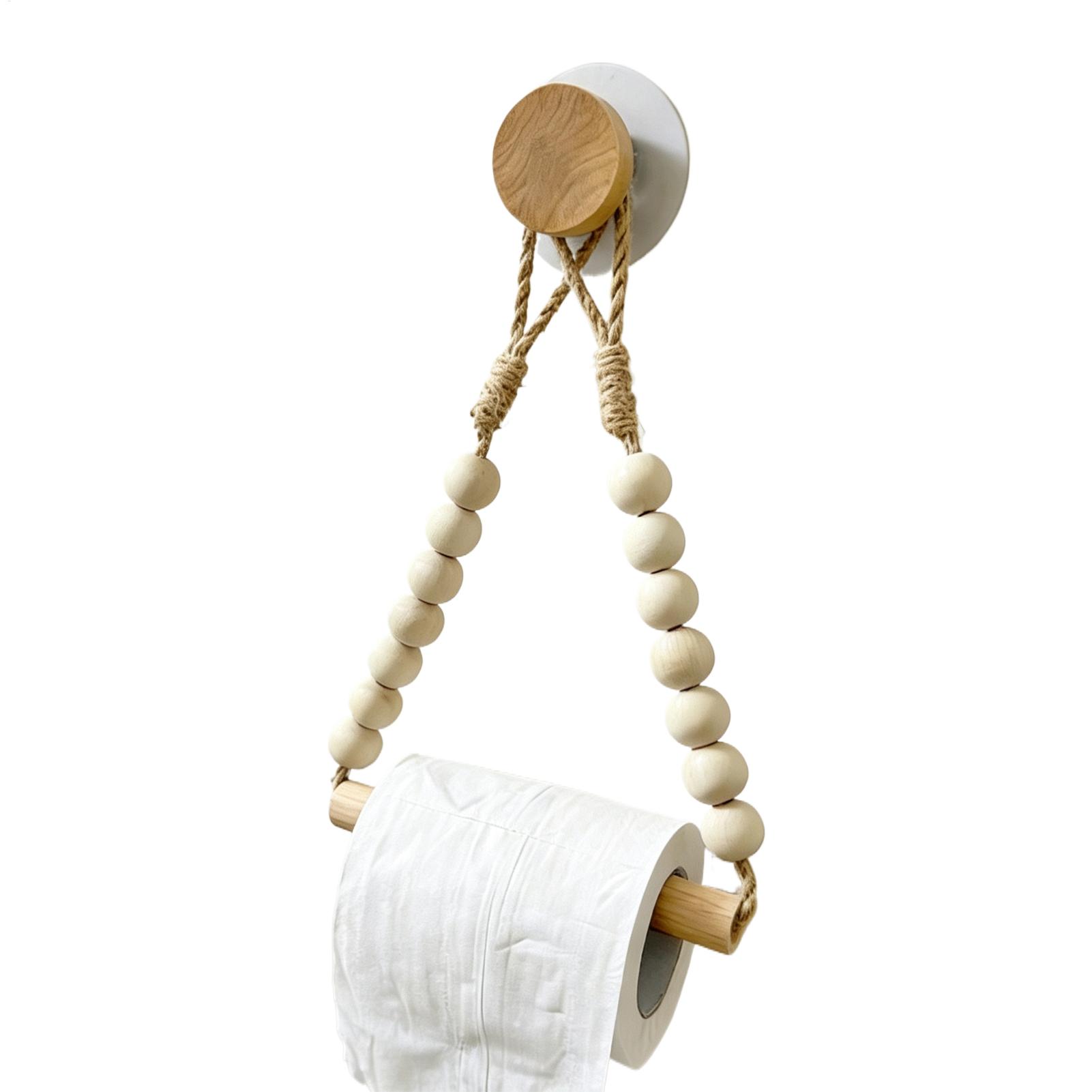 Toilet Paper Holder Wood Bead  - Home Bathroom Paper Towel Dispenser avis et prix