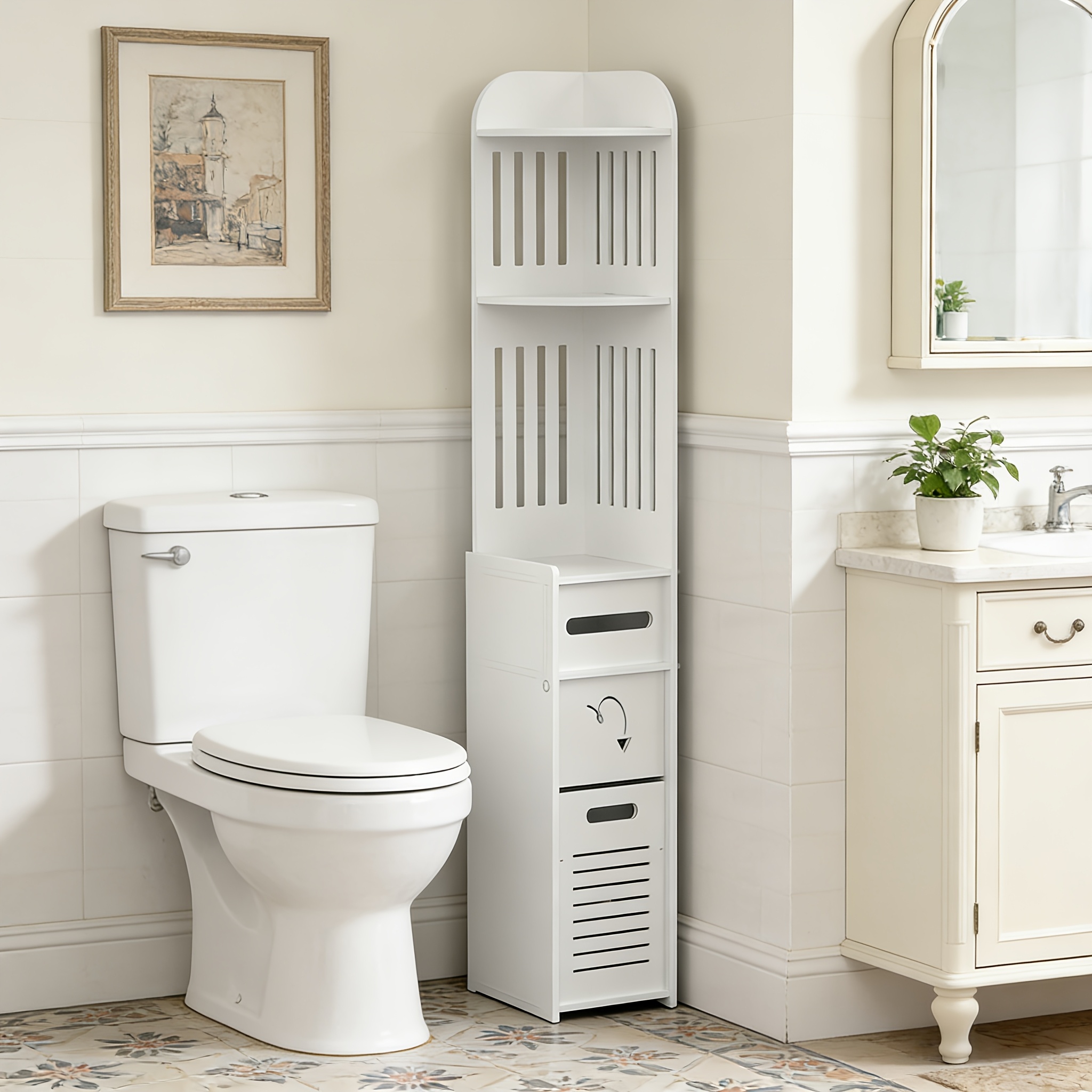 Space-Saving Bathroom Cabinet, - Home Bathroom Accessories avis et prix