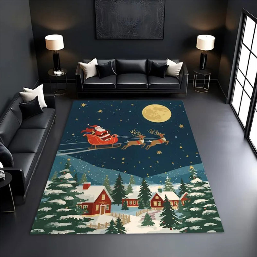Christmas Santa Sleigh Rug Fes - Home Bathroom Scene avis et prix