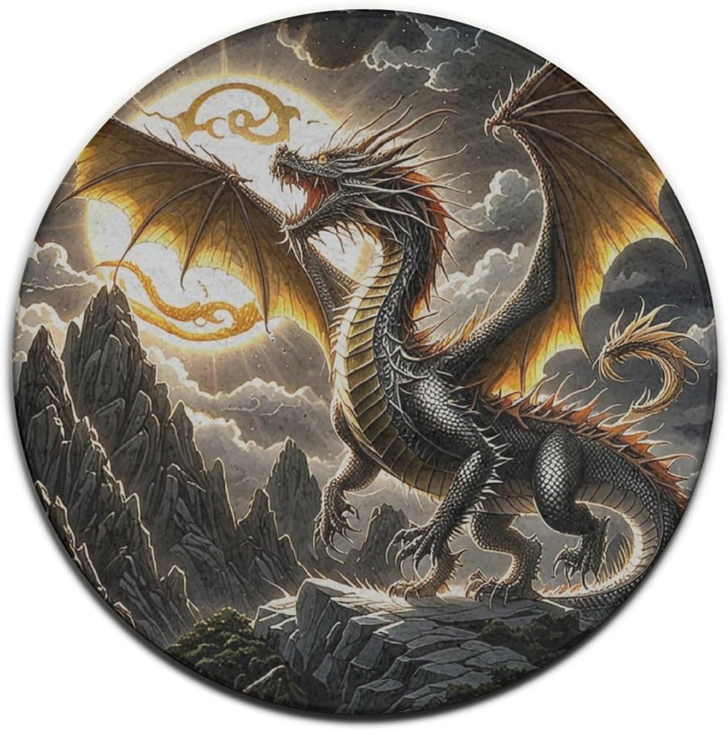 Majestic Dragon Round Rug Fant - Home Bathroom Scene avis et prix