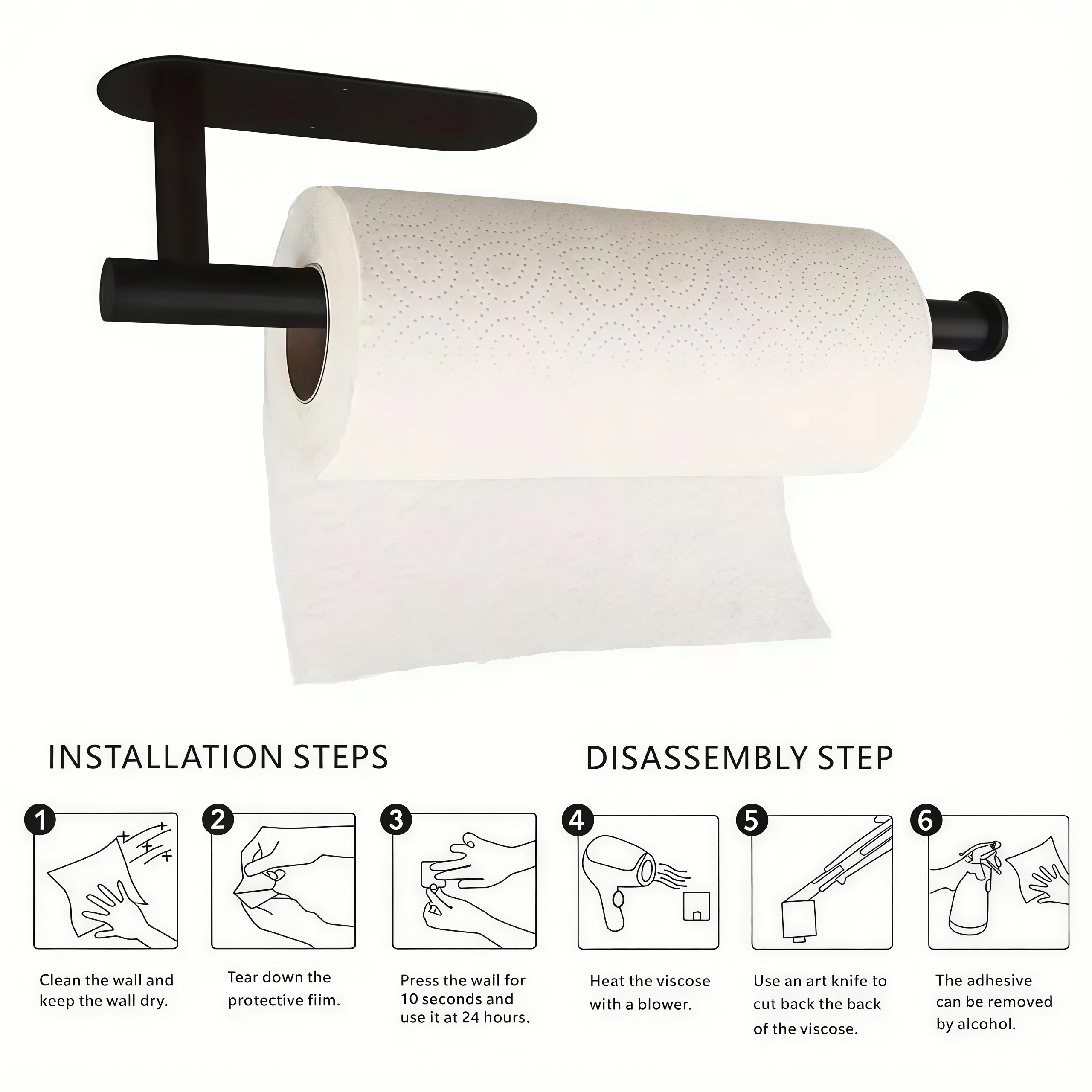 Small Space Organizer, Wall-mo - Home Bathroom Paper Towel Dispenser avis et prix