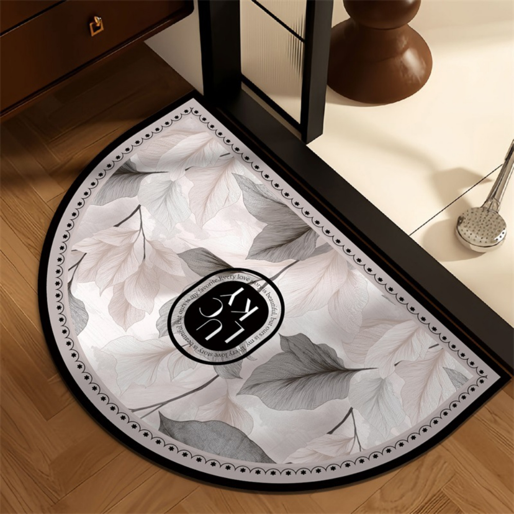 Grey Sketch Leaf Monogram semi - Home Bathroom Scene avis et prix