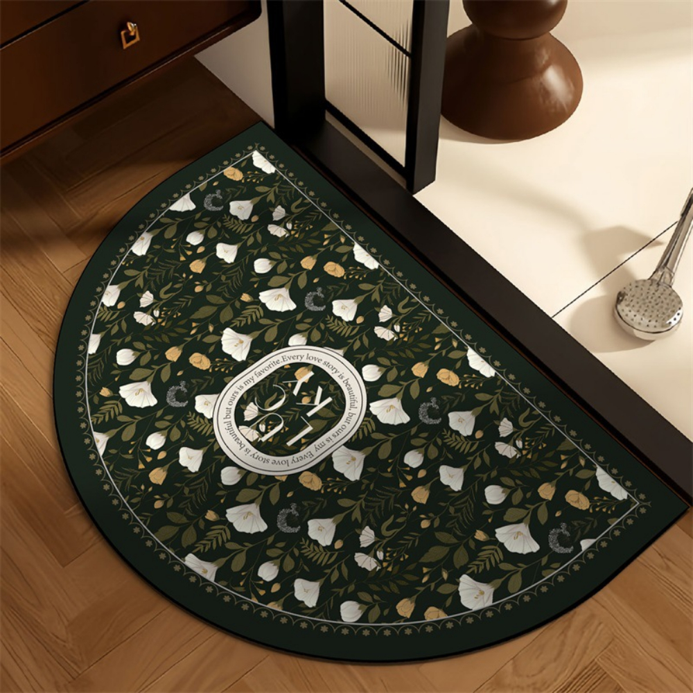 Grey Sketch Leaf Monogram semi - Home Bathroom Scene avis et prix