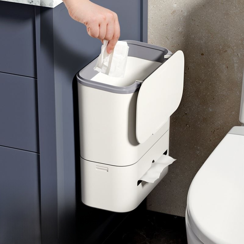 Bathroom Trash Can Toilet Pape - Home Bathroom With Two Toilets avis et prix