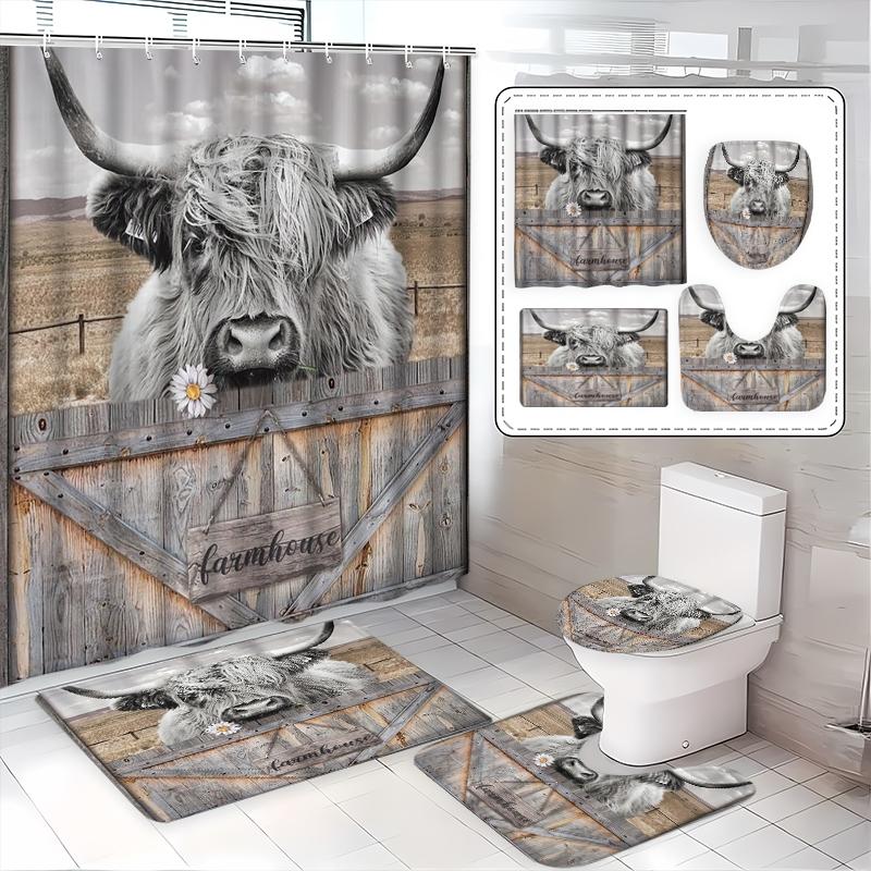 1/3/4Pcs Creative Scottish Hig - Home Bathroom With Two Toilets avis et prix