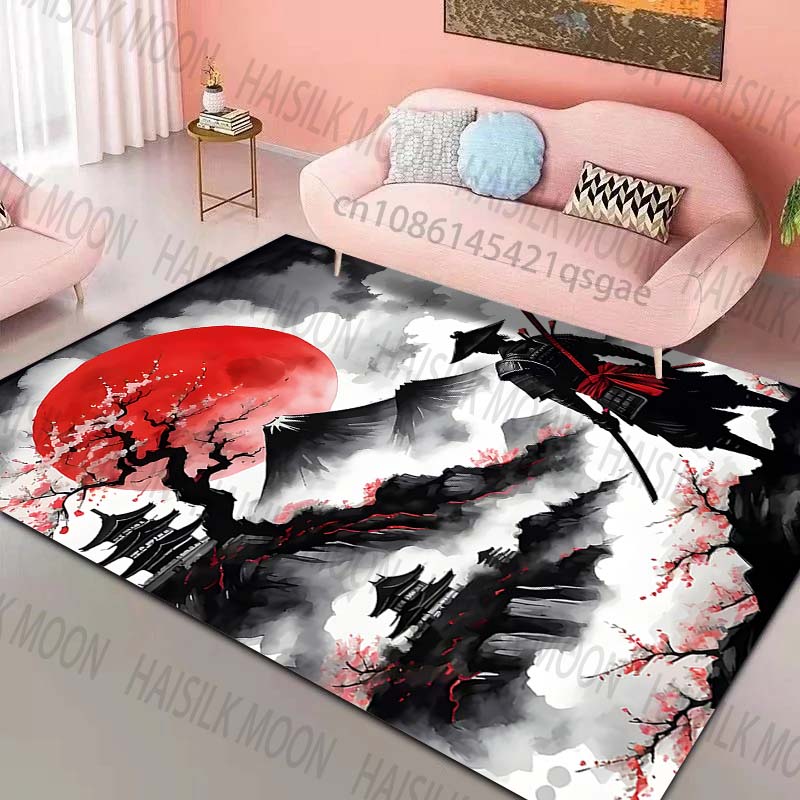 Samurai red sun mountain scene - Home Bathroom Scene avis et prix