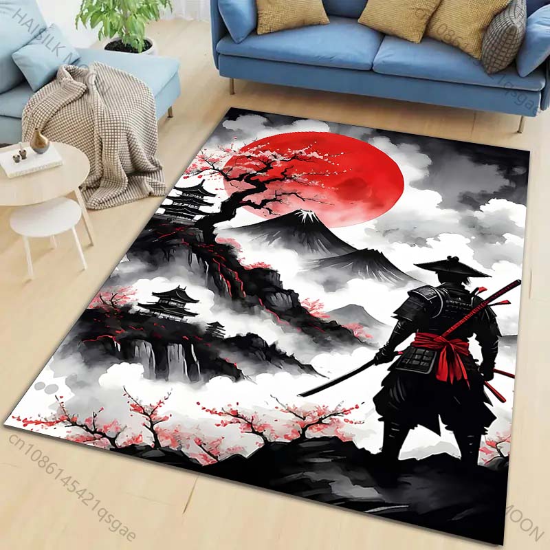 Samurai red sun mountain scene - Home Bathroom Scene avis et prix
