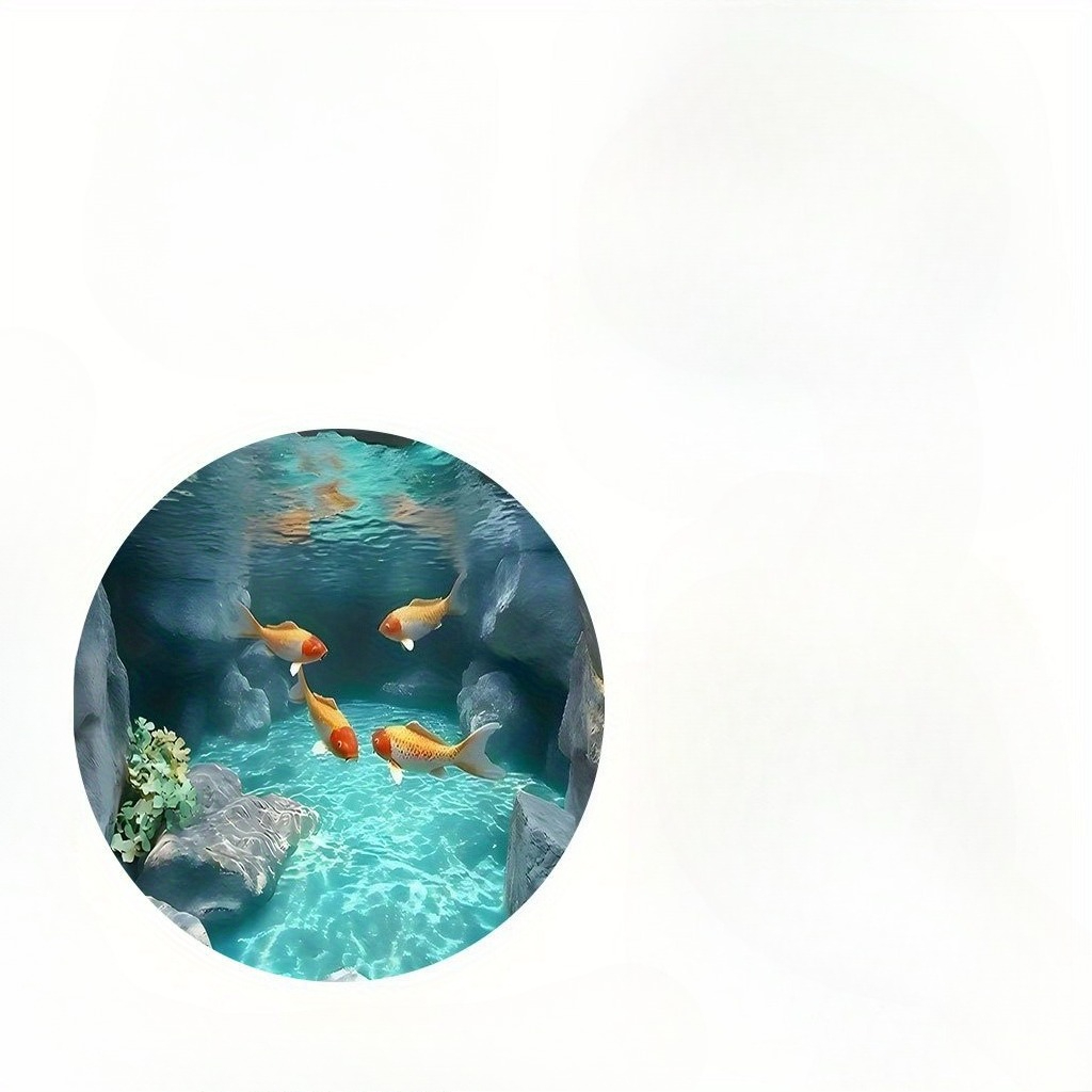 Koi Fish Pond Round Rug Fleece - Home Bathroom Scene avis et prix
