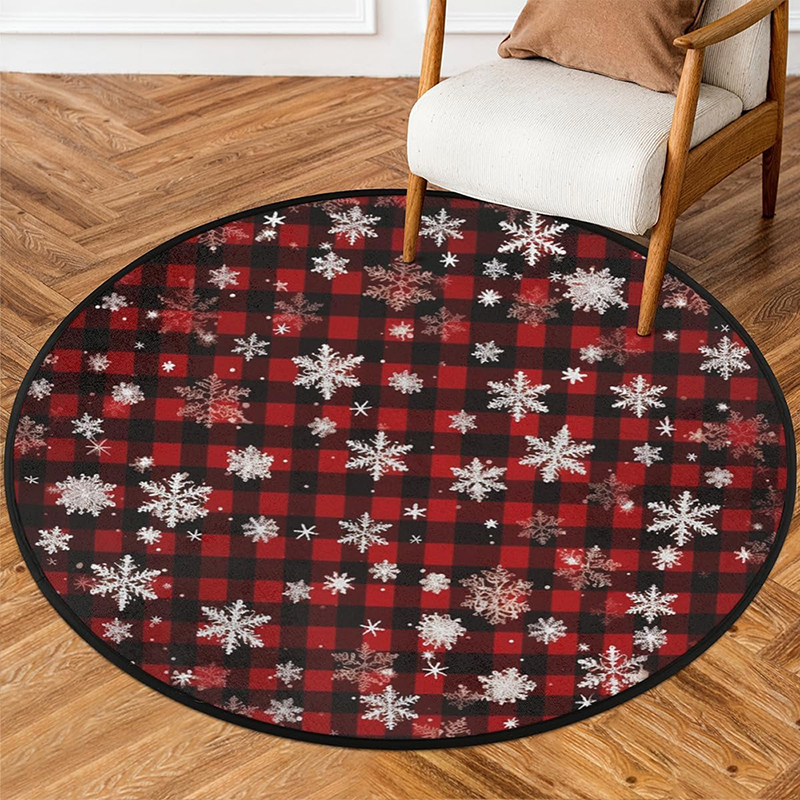 1pc Christmas round carpet: Sa - Home Bathroom Scene avis et prix