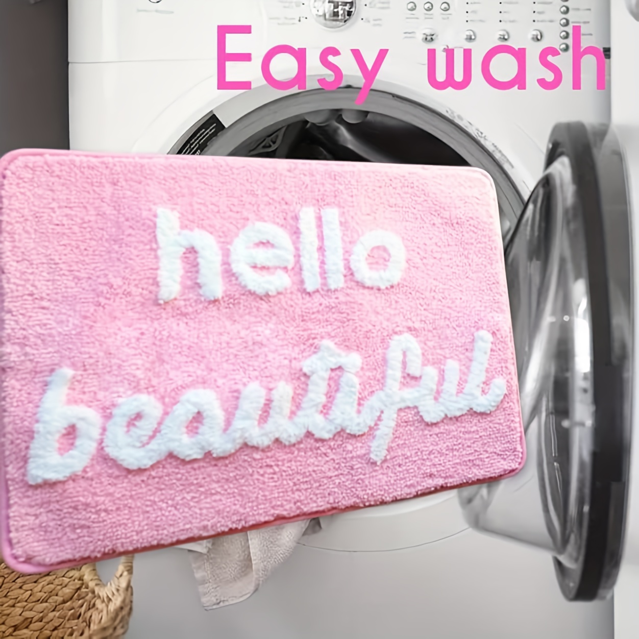 1pc, Hello Beautiful Non-slip  - Home Goods Bathroom Mats avis et prix