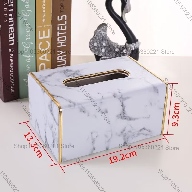 Luxury Marble Texture PU Leath - Home Bathroom Paper Towel Dispenser avis et prix